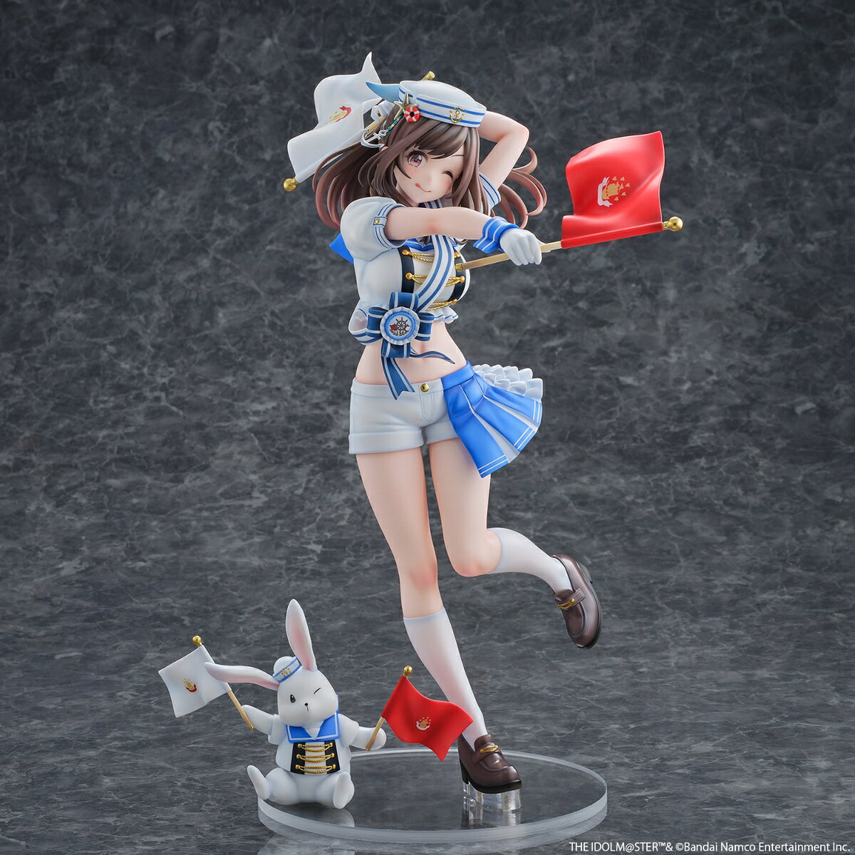 『アイドルマスター シャイニーカラーズ』より、月岡恋鐘[猫道カントリー]のカードイラストを1/6スケールフィギュア化！

セイリングセイラー衣装のシルエットを活かした自然なポージングにより、全体にやわらかな動きを持たせた造形となっています。
髪の毛は、ふわりと広がるシルエットを意識した造形で、軽やかさとボリューム感を両立させました。
スカートや袖のシワ表現、リボンや装飾パーツの立体感など、各部のディティールを細かく作り込み、衣装全体のボリューム感と身体のラインのバランスにもこだわっているので、どの角度から見ても美しい仕上がりを目指しました。
帽子は着脱可能な仕様となっておりますので、お好みに合わせてお楽しみいただけます。
※うさぎは固定していないのでお好きな位置に飾ることができます。

1/6スケールならではの情報量とボリューム感を、ぜひお手元でお楽しみください。

本体サイズ：全高約275mm
うさぎサイズ：全高約90mm（耳まで）

【安全警告】
小さな部品があります。誤飲、窒息などの危険がありますので、対象年齢未満のお子様には絶対に与えないでください。

※画像はイメージです。実際の商品と異なる場合がございます。

【付属品】
うさぎ、台座

THE IDOLM@STER&trade;& &copy;Bandai Namco Entertainment Inc.

・ホビー系商品についての諸注意
メーカー都合により発売の大幅な延期が発生する可能性がございます。
予約商品についてはメーカーから順次入荷次第の発送となります。メーカー公表の発売日とは異なる場合がございますのでご了承ください。【対象年齢】：【商品サイズ (cm)】(高さ）：27.5