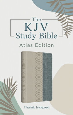 The KJV Study Bible: Atlas Edition, Thumb Indexed [Taupe & Denim Crosshatch] KJV STUDY BIBLE ATLAS /E IN TA （KJV Study Bible） [ Barbour Bibles ]