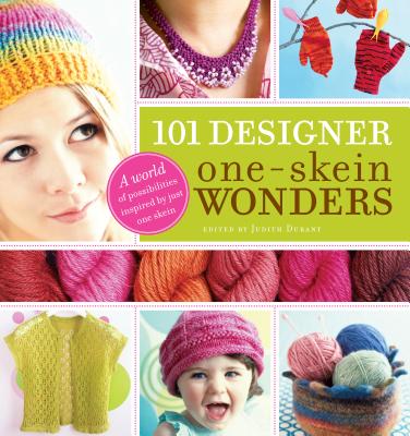 Designer Possibilities For Your Single Skeins 
Brought to you by your favorite knitwear designers, here are 101 playful patterns, each requiring only a single ball of yarn. So choose an orphan skein from your secret stash and start stitching lively scarves, bags, hats, shawls, and dozens of other fun little projects. Bet you can't knit just one!