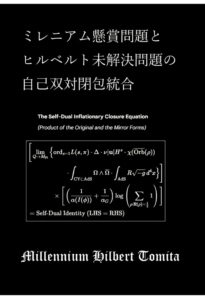 【POD】ミレニアム懸賞問題とヒルベルト未解決問題の自己双対閉包統合
