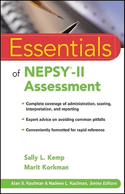 The "NEPSY-II" is used to evaluate children's ability and performance in their executive function and attention, language, memory and learning, sensorimotor, visuospatial processing, and social perception. Written by Sally Kemp and Marit Korkman--coauthors of the "NEPSY-II"--"Essentials of NEPSY-II" equips mental health practitioners with all the information they need to administer, score, and interpret this widely used test. This practical guide covers every update to this test. Packaged in the user-friendly Essentials series style, this book allows "one-stop learning" for professionals in their use of the "NEPSY-II.