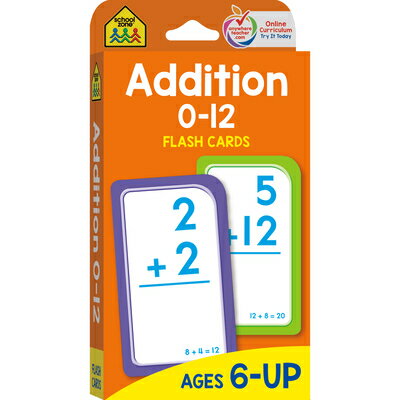 School Zone Addition 0-12 Flash Cards FLSH CARD-SCHOOL ZONE ADDITION 