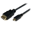 1m イーサネット対応ハイスピードHDMIケーブル HDMI（タイプA） - HDMIマイクロ（タイプD） オス/オス