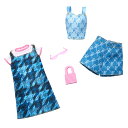 バービー(Barbie) ファッション2パック デニムのワンピースとセットアップ きせかえ人形・ハウス ドール用服&アクセサリーセット 3歳から ブルー HRH...
