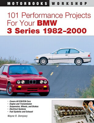 The BMW 3 Series is very popular with enthusiasts as an affordable and easily modifiable sports sedan. Created with the weekend mechanic in mind, this illustrative manual offers 101 projects that will help you modify, maintain, and enhance your BMW 3-Series sports sedan. Focusing on the 1984-1998 E30 and E36 models, "101 Performance Projects for your BMW 3-Series presents all the knowledge, pitfalls to avoid, and costs associated with performing a wide array of weekend projects.