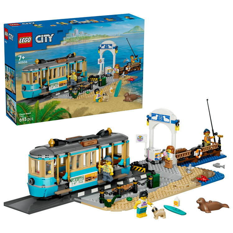 レゴ(LEGO) シティ 海沿いのレトロな路面電車 60506 おもちゃ 玩具 プレゼント 7歳 8歳 9歳