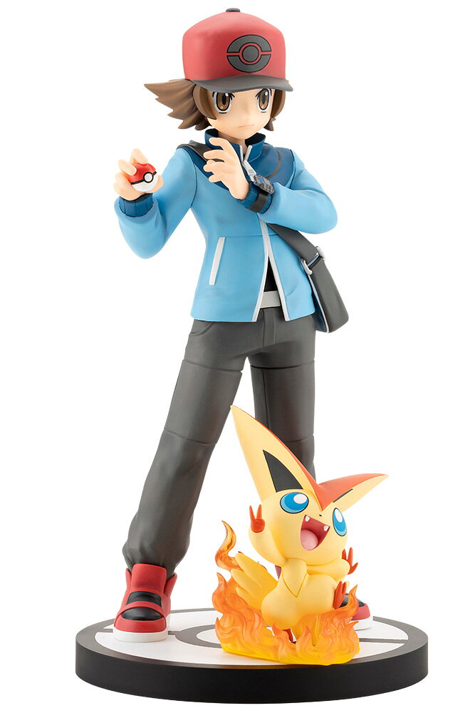 ARTFX J 1/8 『ポケットモンスター』シリーズ（コトブキヤ） トウヤ with ビクティニ 【PV302】 (塗装済完成品フィギュア)