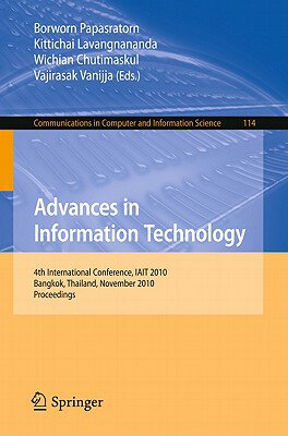 This book constitutes the proceedings of the 4th International Conference on Advances in Information Technology, IAIT 2010, held in Bangkok, Thailand in November 2010.The 22 revised full papers presented were carefully reviewed and selected from numerous submissions. The volume aims to provide a forum for researchers, educators, government officers, consultants, private sectors, managers, developers and others in the rapidly growing field of information technology to meet, discuss and exchange ideas on recent advances. The papers address current issues in the fields of e-service, information and communication technology, intelligent systems, information management, and platform technology.