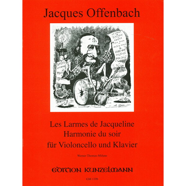 【輸入楽譜】オッフェンバック, Jacques: 夕暮れの調べ、および ジャックリーヌの涙