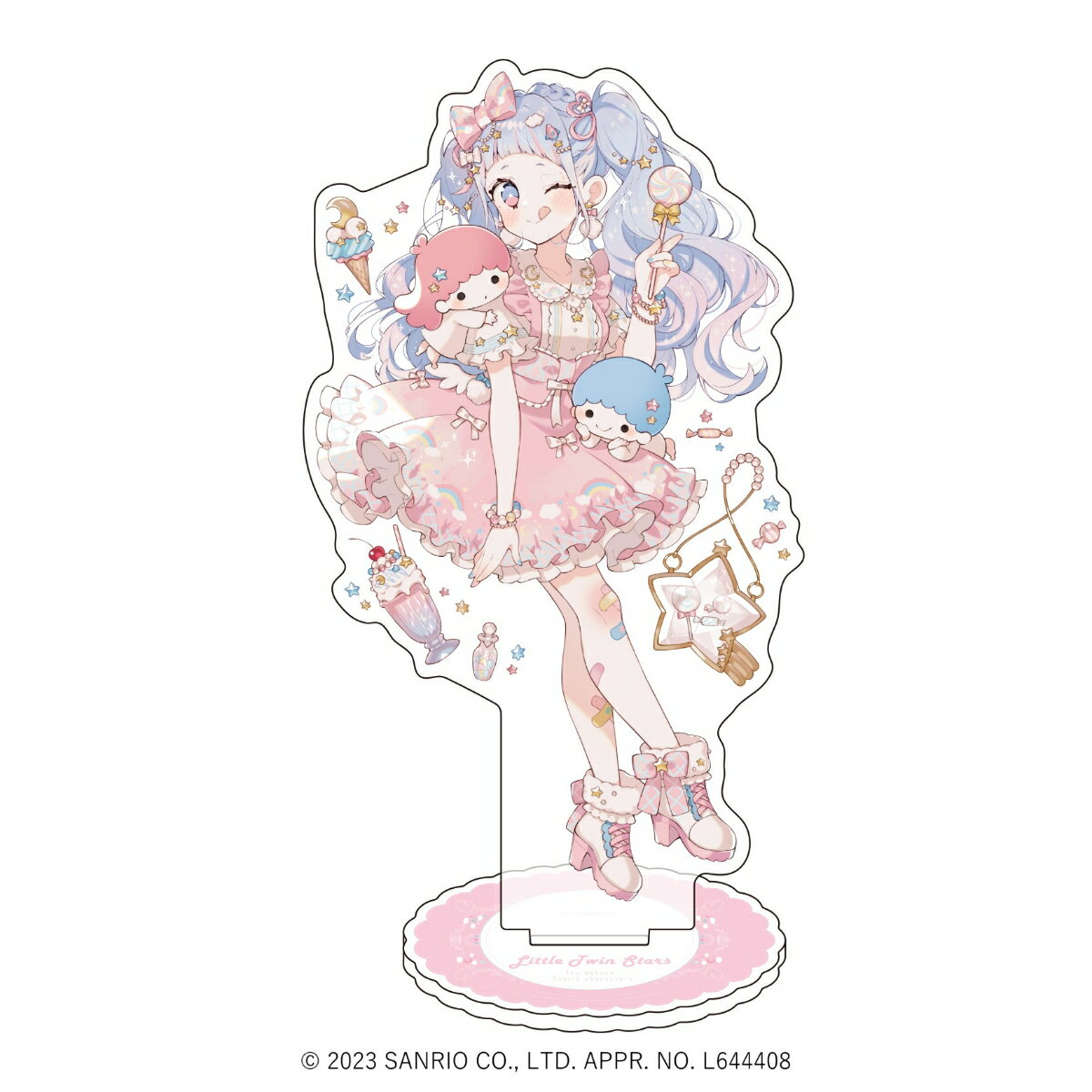 キャラアクリルフィギュア「上倉エク×サンリオキャラクターズ」06/リトルツインスターズ(描き下ろしイラスト)【グッズ】