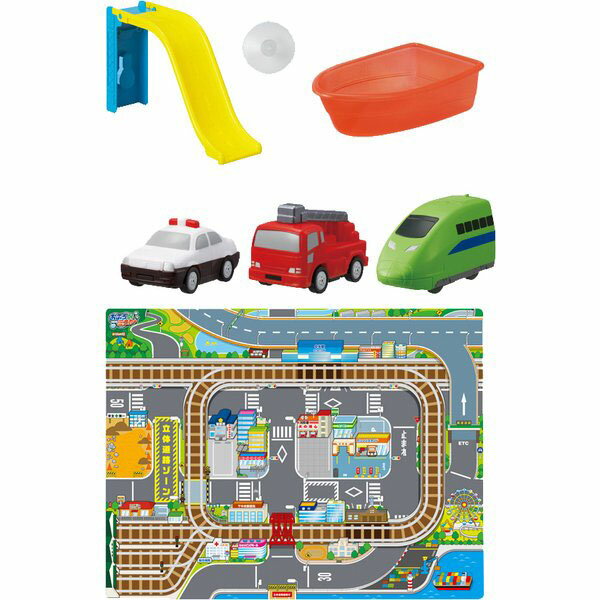 おふろDEミニカー おふろのかべであそべる！タウンマップ＆ジャンプ台セット
