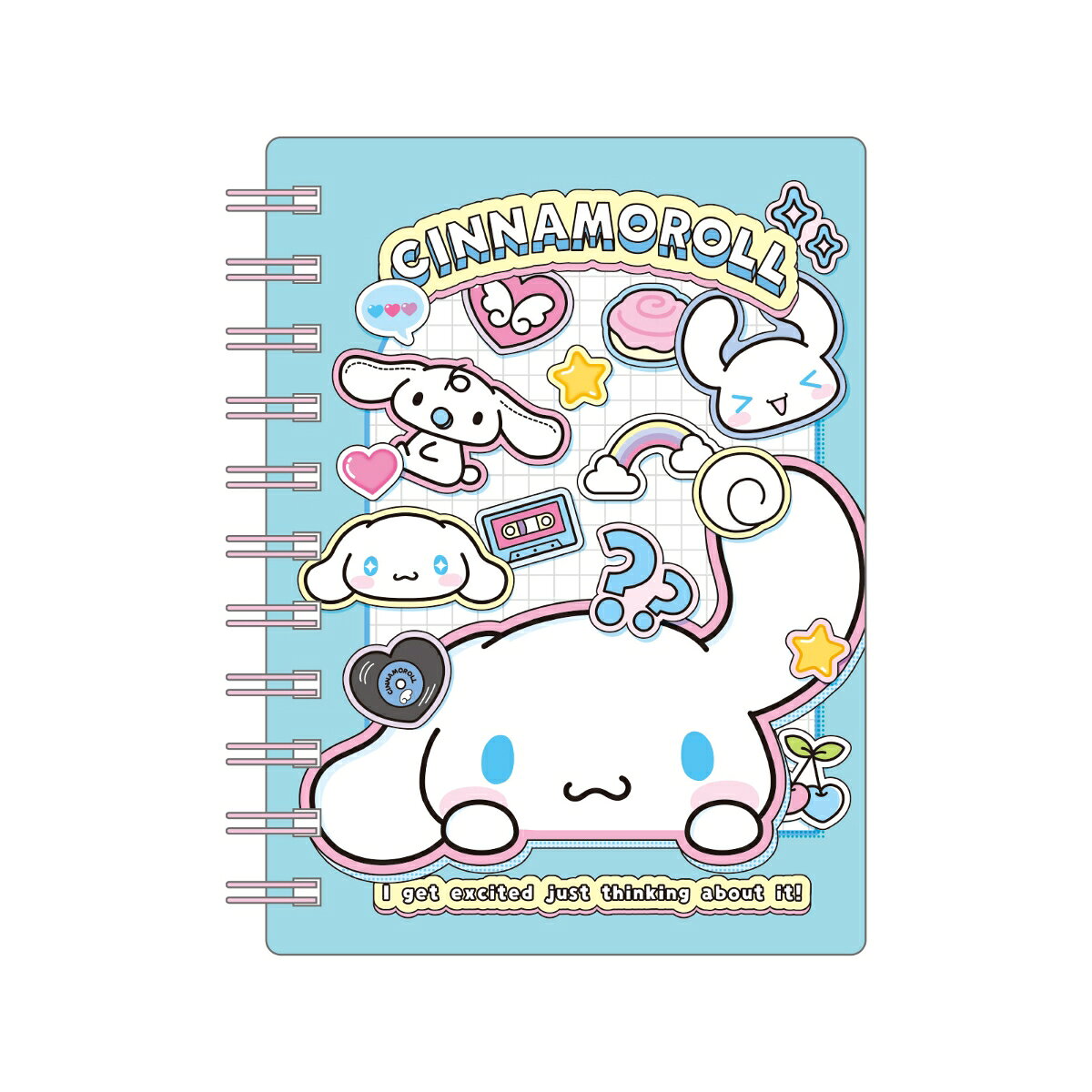 サンリオキャラクターズちゅるっとA6リングノート ペタペタステッカーズ2／シナモロール