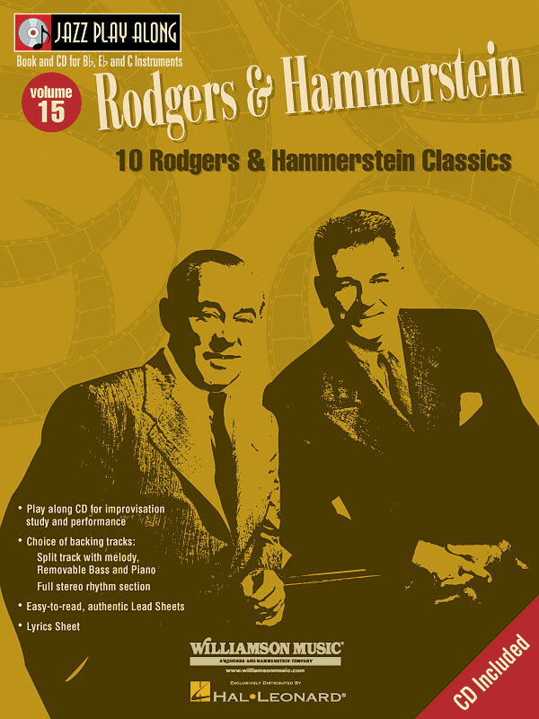 【輸入楽譜】ロジャーズ, Richard & ハマースタイン, Oscar: ジャズ・プレイ・アロング 第15巻: ロジャーズ & ハマースタイン: CD付