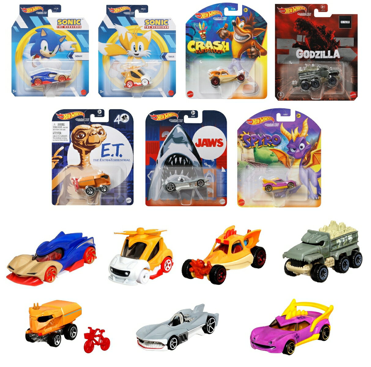 ホットウィール（Hot Wheels） ジャパニーズキャラクターカー アソート【ミニカー8台入り BOX販売】 【3才~】 986B-HDL88