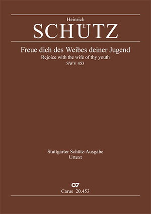 【輸入楽譜】シュッツ, Heinrich: 汝の若き時よりの妻に喜びを抱け SWV 453/原典版/Wolf編: 指揮者用大型スコア