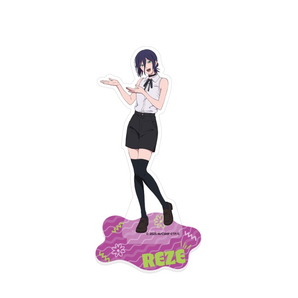 「じゃ〜ん」をテーマにした新規描き下ろしイラストを使用！お出掛け先などのシチュエーションの撮影にもぴったりなアクリルスタンドです！全7種類
&copy; 2025 MAPPA／チェンソーマンプロジェクト &copy;藤本タツキ／集英社