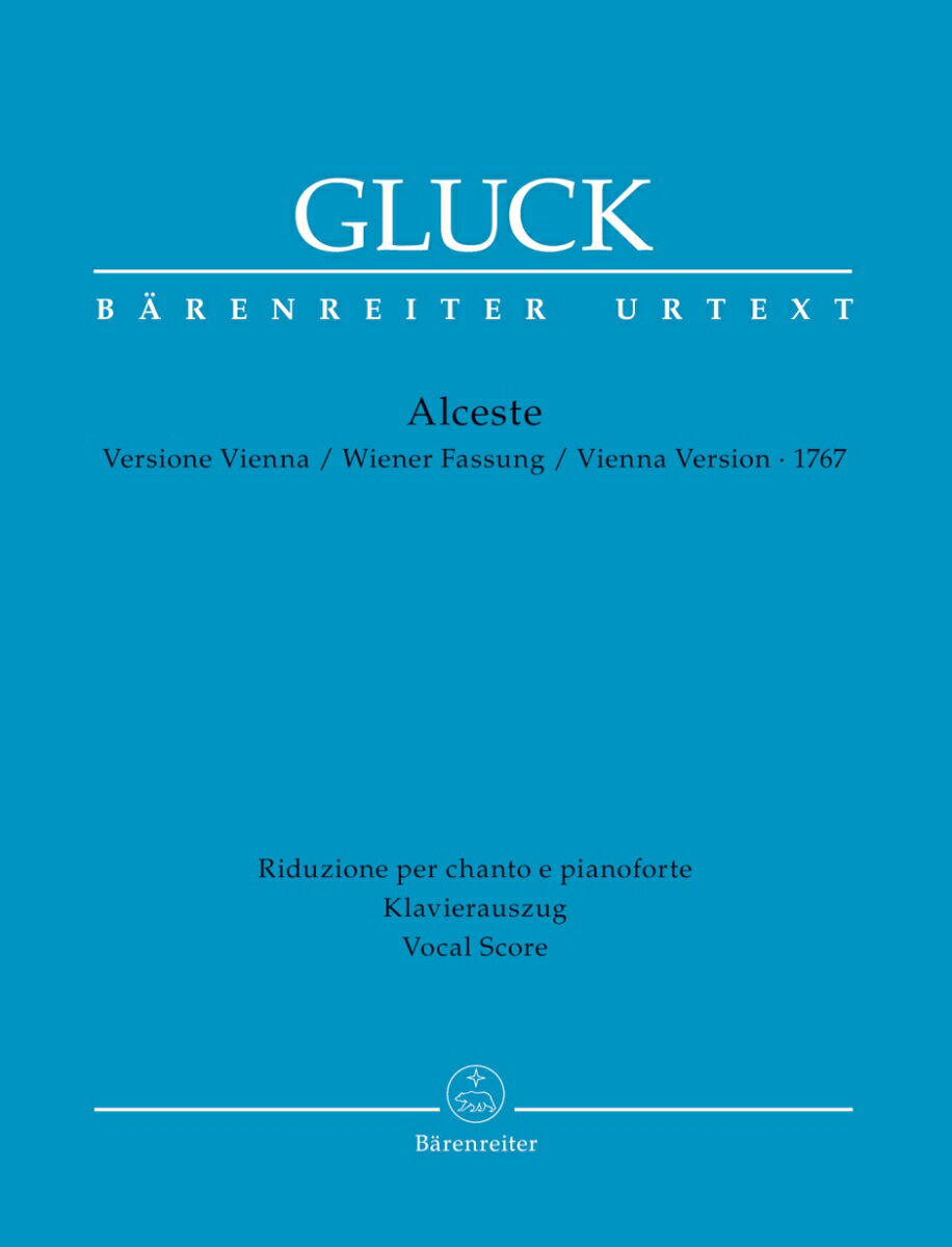 【輸入楽譜】グルック, Christoph Willibald: オペラ「アルチェステ」(1767年 ウィーン版)(伊語・独語)/原典版/Croll編: ヴォーカル・スコア