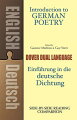 Over 40 poems by Goethe, Schiller, Heine, Holderlin, Brecht, and other masters. Full German text plus literal English translations on facing pages. Biographical and critical commentary on each poet. 34 portraits. Introduction.