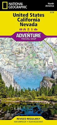 United States, California and Nevada Map MAP-US CALIFORNIA & NEVADA MAP （National Geographic Adventure Map） [ National Geographic Maps ]