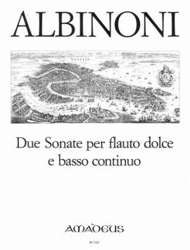【輸入楽譜】アルビノーニ, Tomaso: リコーダーと通奏低音のための2つのソナタ