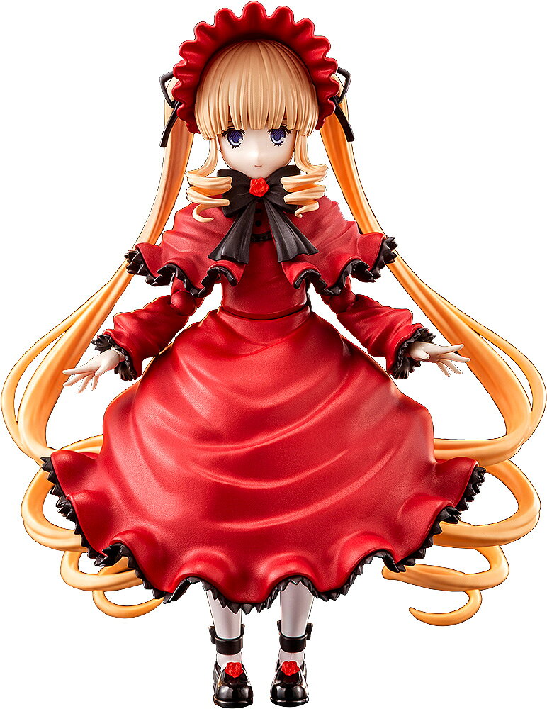 真紅を象徴する鮮やかな深紅のドレスやボンネット、幾重にも重なるフリル、長く美しいツインテールなど、華やかで気品ある姿を全高約13cmのサイズに凝縮。
特徴的なシルエットと衣装の繊細な造形を追求しながら、各部に可動機構を設けることで、優雅な立ち姿から動きのあるポージングまで幅広くお楽しみいただけます。

表情パーツや交換用ハンドパーツに加え、真紅らしいティータイムを演出できる「ティーカップ＆ソーサー」と「アンティークチェア」など、多彩なオプションパーツも付属。
さらに眼球には視線を変えられる可動機構を採用し、ポーズに合わせた表情豊かなディスプレイが可能です。

通常版に加え、透明感と奥行きのある瞳を表現した「アクリルドールアイ」を同梱する限定版もラインナップ。組み立てる楽しさと、完成後に動かして飾る楽しさを兼ね備えた、新たな「真紅」をぜひお楽しみください。

【充実のオプションパーツ】
標準オプションとして、彼女の愛飲する紅茶を楽しむための「ティーカップ＆ソーサー」と「アンティークチェア」が付属。
さらに、ヘッドドレスを外した状態のヘアパーツセットが同梱。リラックスした日常の姿も再現可能です。

【セット内容】
真紅本体
表情パーツ（通常顔、叫び顔、ドールアイ＆ドールフェイス）
手首パーツ各4種
ティーカップ＆ソーサー
アンティークチェア
ヘッドドレスOFF再現用ヘアパーツ
ゼンマイパーツ
台座

※写真は塗装済みの完成見本です。
実際の商品とは異なります。
※掲載の写真はサンプル品を撮影しています。
※画像はイメージです。

【付属品】
真紅本体、表情パーツ（通常顔、叫び顔、ドールアイ＆ドールフェイス）、手首パーツ各4種、ティーカップ＆ソーサー、アンティークチェア、ヘッドドレスOFF再現用ヘアパーツ、ゼンマイパーツ、台座

(C)PEACH-PIT・集英社／ローゼンメイデン製作委員会

・ホビー系商品についての諸注意
メーカー都合により発売の大幅な延期が発生する可能性がございます。
予約商品についてはメーカーから順次入荷次第の発送となります。メーカー公表の発売日とは異なる場合がございますのでご了承ください。【対象年齢】：【商品サイズ (cm)】(高さ）：13