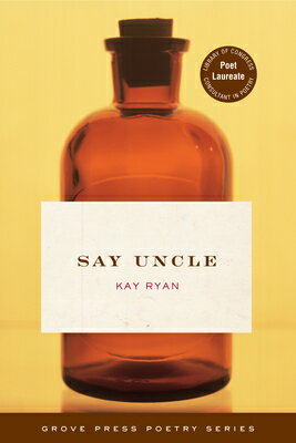 Filled with wry logic and a magical, unpredictable musicality, Kay Ryan's poems continue to generate excitement with their frequent appearances in The New Yorker and other leading periodicals. Say Uncle, Ryan's fifth collection, is filled with the same hidden connections, the same slyness and almost gleeful detachment that has delighted readers of her earlier books. Compact, searching, and oddly beautiful, these poems, in the words of Dana Gioia, "take the shape of an idea clarifying itself." "A poetry collection that marries wit and wisdom more brilliantly than any I know.... Poetry as statement and aphorism is rarely heartbreaking, but reading these poems I find myself continually ambushed by a fundamental sorrow, one that hides behind a surface that interweaves sound and sense in immaculately interesting ways." -- Jane Hirshfield, Common Boundary; "The first thing you notice about her poems is an elbow-to-the-ribs playfulness." -- Patricia Holt, San Francisco Chronicle.