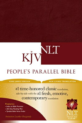 The "People's Parallel Bible" lets you read two of the most powerful translations of God's Word in one quality Bible edition. Now you can compare the time-honored King James Version with the clear and accurate New Living Translation. Get a fuller sense of the meaning of the passage by reading both a dynamic and a more literal translation. Conveniently designed in a side-byside format, the "People's Parallel Bible" allows you to quickly read identical passages in both translations on the same page.