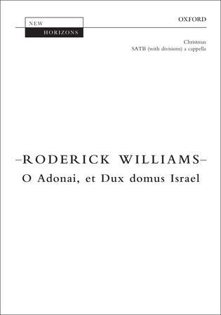 【輸入楽譜】ウィリアムズ, Roderick: O Adonai et Dux Domus Israel(S,A,T,B)