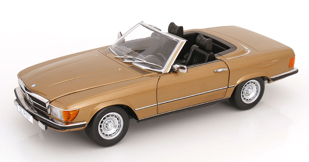 KK Scale 1/12 Mercedes 450 SL R107 1985 with removable Softtop ゴールドメタリック 【KKDC120182】 (ミニカー)