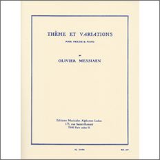 【輸入楽譜】メシアン, Olivier: バイオリンのための主題と変奏