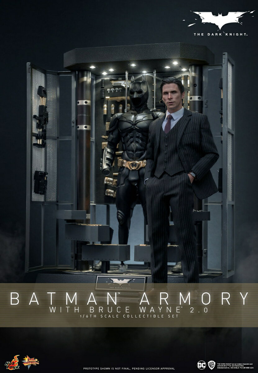 【ムービー・マスターピース】『ダークナイト』1/6スケールフィギュア バットスーツ格納庫＆ブルース・ウェイン（2.0版)【クレジットカード決済限定】