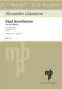 【輸入楽譜】グラズノフ, Aleksandor Konstantinovich: 弦楽四重奏のための5つのノヴェレッテ Op.15