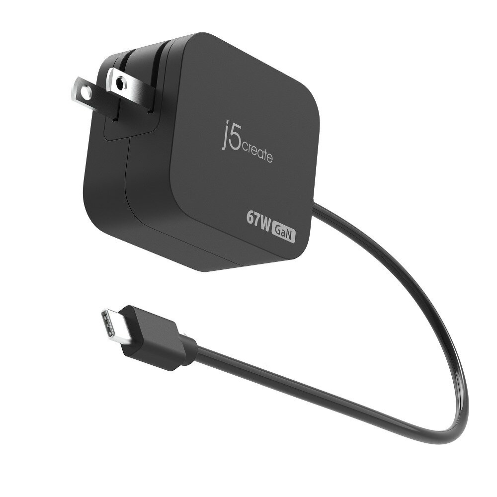 67W GaN USB-Cケーブル一体型 PD充電器(1.8m)