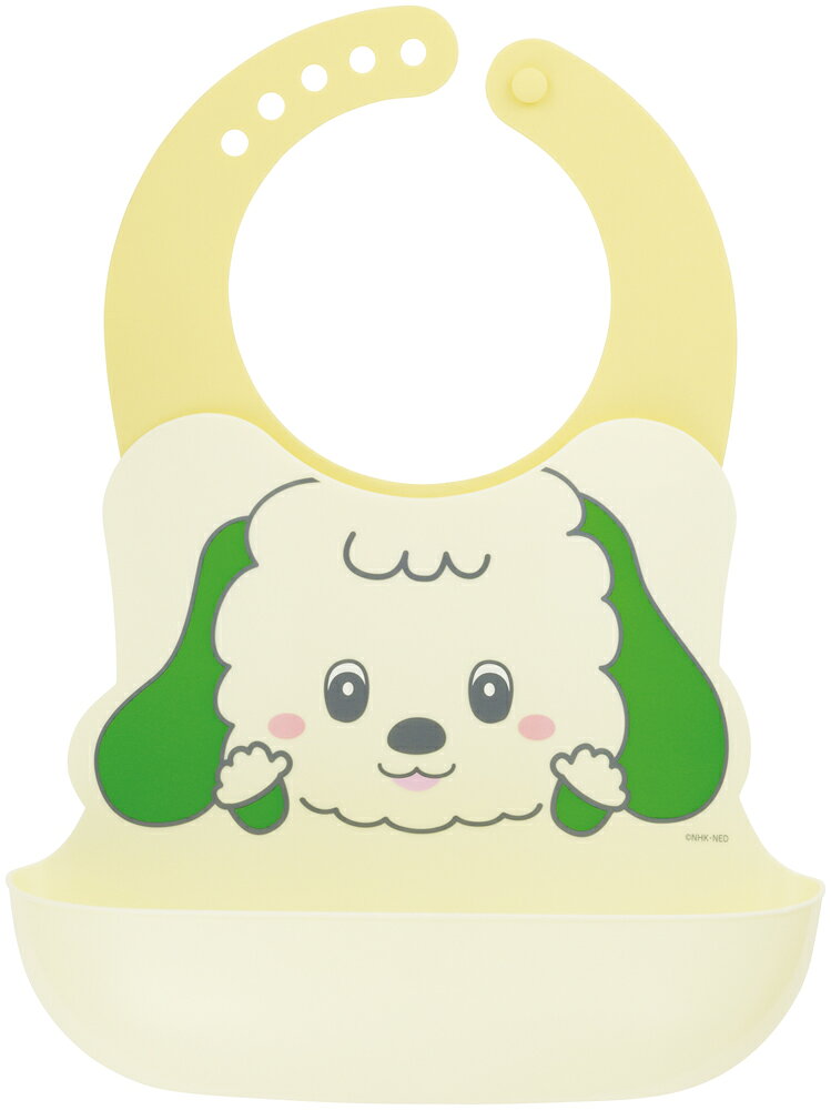 【商品詳細】キャラクターのデザインがかわいい
ダイカットのお食事用ベビーエプロン！

首周りは柔らかいシリコーン素材！
首周りは5段階でサイズ調整が可能。

エプロン部分は、ハード素材でしっかりガード。

食洗機対応でお手入れ

エプロン部分と、首周り部分は分かれるので、食洗機にも入れやすい！

【商品サイズ】約232×313×45mm

【品質表示】ストラップ：シリコーンゴム、本体：ポリプロピレン、耐熱温度：120度

●中国製

※本製品の付け外しは、必ず保護者が行ってください。
※首のストラップを調節する際、無理に締めないでください。
※必ず保護者のもとで使用してください。お子様が商品でふざけたりすると思わぬ事故のおそれがあります。
※安全の為、破損変形したものは使用しないでください。
※煮沸消毒はしないでください
※電子レンジ消毒はしないでください
※アルカリ性洗剤、オレンジオイル系洗剤は図柄剥離、変色する事がありますので使用しないでください。
※食洗機使用の際、重ね置きはしないでください。変形する恐れがあります。
※掲載画像はあくまでイメージです。実際の商品とは色、柄等が異なる場合がございます。何卒ご了承ください。【商品サイズ (cm)】(幅×高さ×奥行）：23.2×31.3×8.7