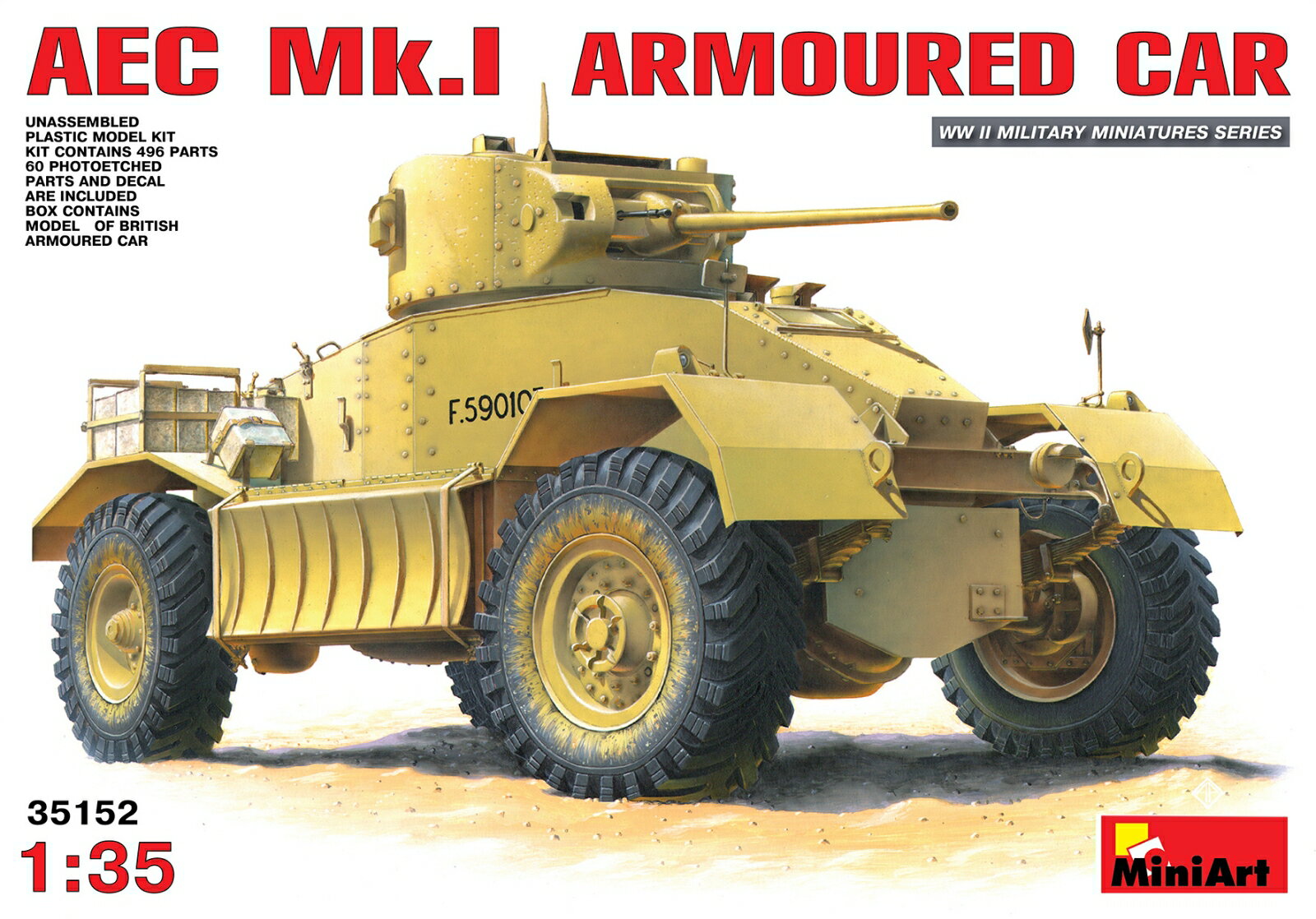 ミニアート 1/35 WW.II イギリス軍 AEC Mk.I 装甲車 【MA35152】 (プラモデル)