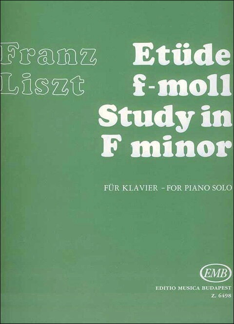 【輸入楽譜】リスト, Franz(Ferenc): 超絶技巧練習曲 第10番 ヘ短調/新リスト全集版/Szelenyi & Gardonyi編