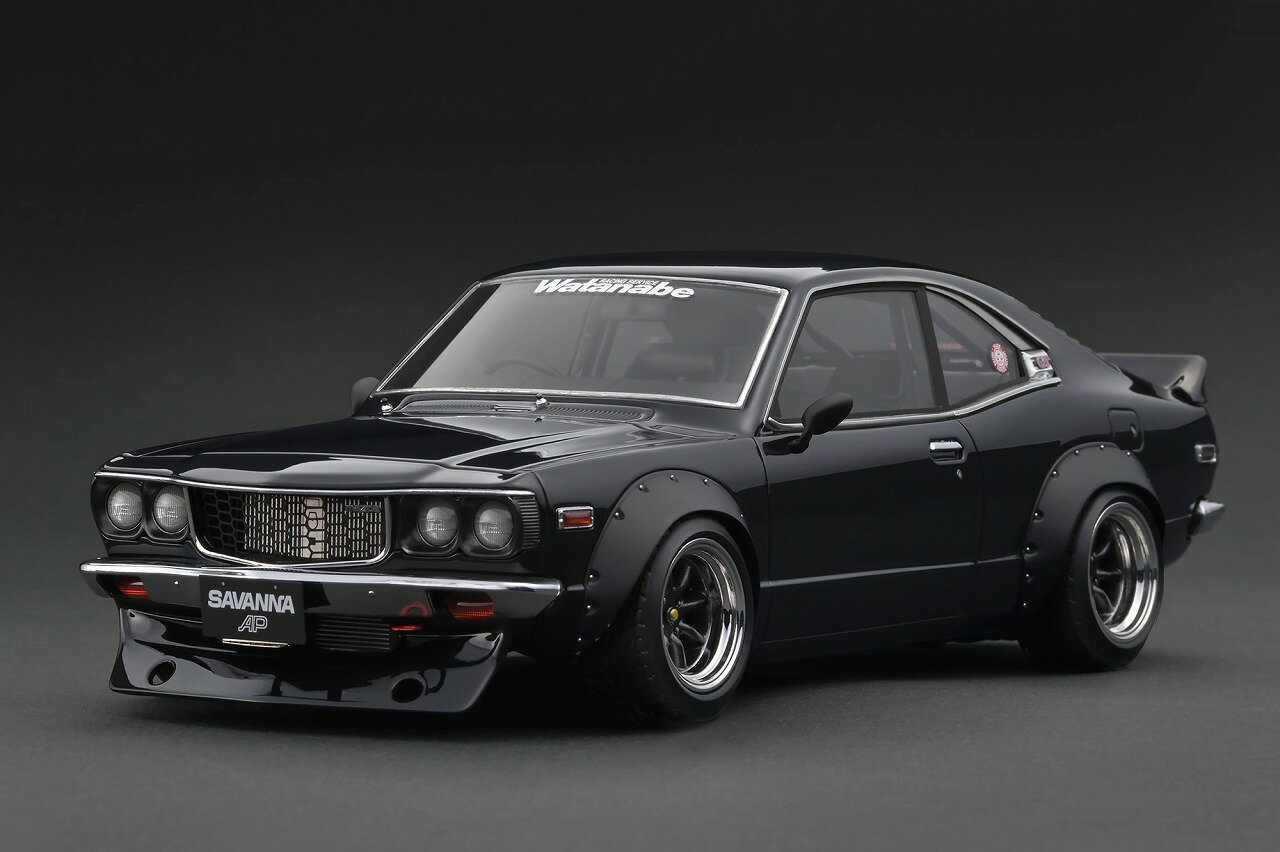 ignition model Mazda Savanna (S124A) Semi Works Black (1/18 Scale) 【IG3728】 (ミニカー)