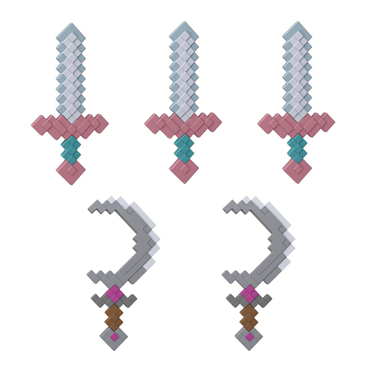 本物の大きさのバトルトイアクセサリーで、マインクラフトの冒険をリアルに再現！
アイテムを使って、ゲーム内のお気に入りのシーンを再現したり、ワクワクするようなストーリーを作ったりして楽しむことができます。
Minecraft Dungeons IIの冒険を、実物大のロールプレイアクセサリーで現実世界でも楽しもう！
お気に入りのMinecraftのシーンを再現したり、アイコニックななりきりアイテムを使って、自分だけのワクワクするストーリーを作ったりして遊べます。
さらに、このロールプレイアクセサリーは子どもの手にぴったりのサイズで、Minecraftならではの特徴的なピクセルデザインを忠実に再現しています。
&copy; 2026 Mojang AB. All Rights Reserved. Minecraft, Minecraft: Dungeons, the Minecraft logo and the Mojang Studios logo are trademarks of the Microsoft group of companies.
【内訳】マインクラフト ダンジョンズ II ロールプレイ 剣×3、マインクラフト ダンジョンズ II ロールプレイ 潮汐の鎌×2、合計5点
【原産国】ベトナム
【対象年齢】6歳から
【BOX入り】BOX販売のため、専用の段ボールに入っています。
専用段ボールは商品がピッタリ収まるため、大切なコレクションを保管するのに最適です。
※商品梱包用・出荷用のラベル等を貼付した状態でのお届けとなります。
【プレゼントに最適】お誕生日、クリスマスプレゼント、入園・入学祝いなど記念日でのプレゼントにぴったりです。
【マインクラフト】マインクラフトは、世界中の1億人以上の人々に愛されているグローバルブランドです。
ゲームとして始まったものが、今ではクリエイティブな表現のためのプラットフォームやキャンバスとなっており、長く親しまれるエンターテインメントフランチャイズに進化しています。【対象年齢】：6歳以上【商品サイズ (cm)】(幅×高さ×奥行）：22.2×47×2.6