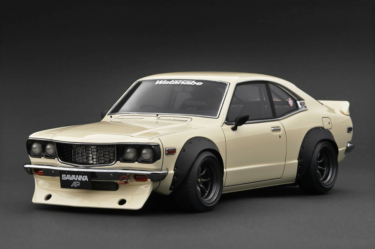 ignition model Mazda Savanna (S124A) Semi Works White (1/18 Scale) 【IG3730】 (ミニカー)