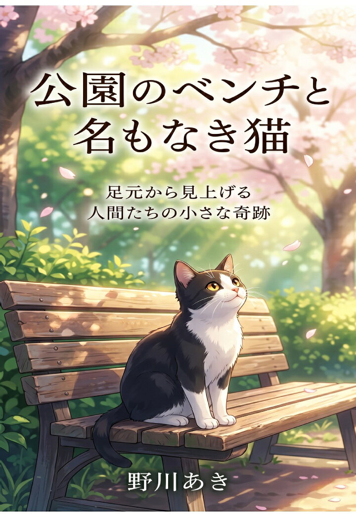 【POD】公園のベンチと名もなき猫 足元から見上げる人間たちの小さな奇跡