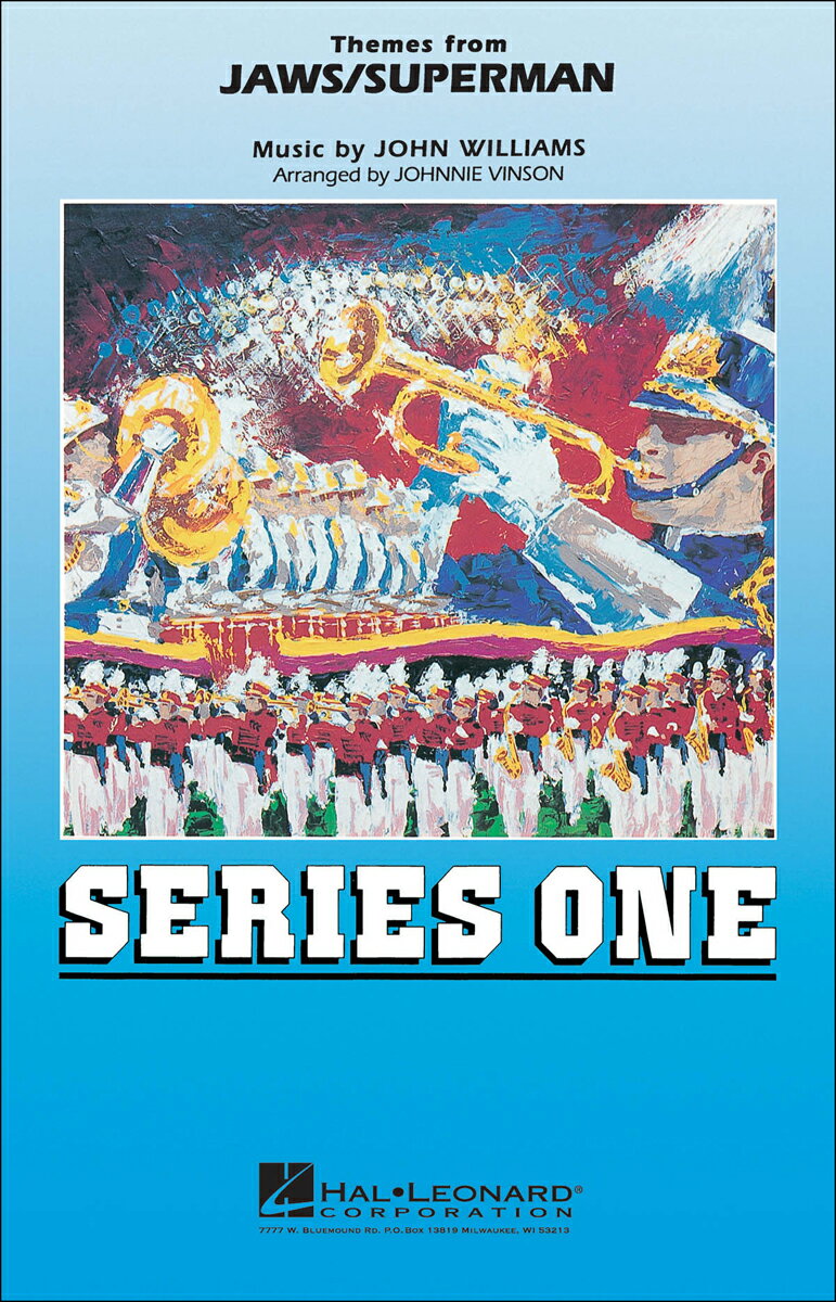 【輸入楽譜】ウィリアムズ, John: 映画「ジョーズ」 & 「スーパーマン」のテーマ/マーチング・バンド用編曲/ヴィンソン編: スコアとパート譜セット