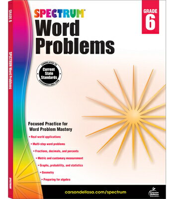 Word Problems, Grade 6: Volume 79 WORD PROBLEMS GRD 6 （Spectrum） [ Spectrum ]のサムネイル