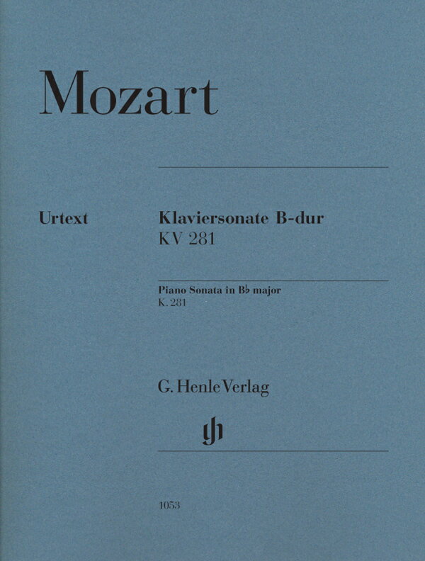 【輸入楽譜】モーツァルト, Wolfgang Amadeus: ピアノ・ソナタ 第3番 変ロ長調 KV 281(189f)/原典版/Herttrich編/Theopold運指