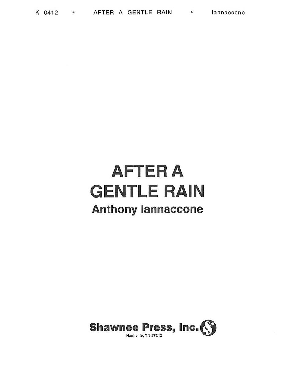 【輸入楽譜】イアンナコン, Anthony: やさしき雨の後に: スコアとパート譜セット
