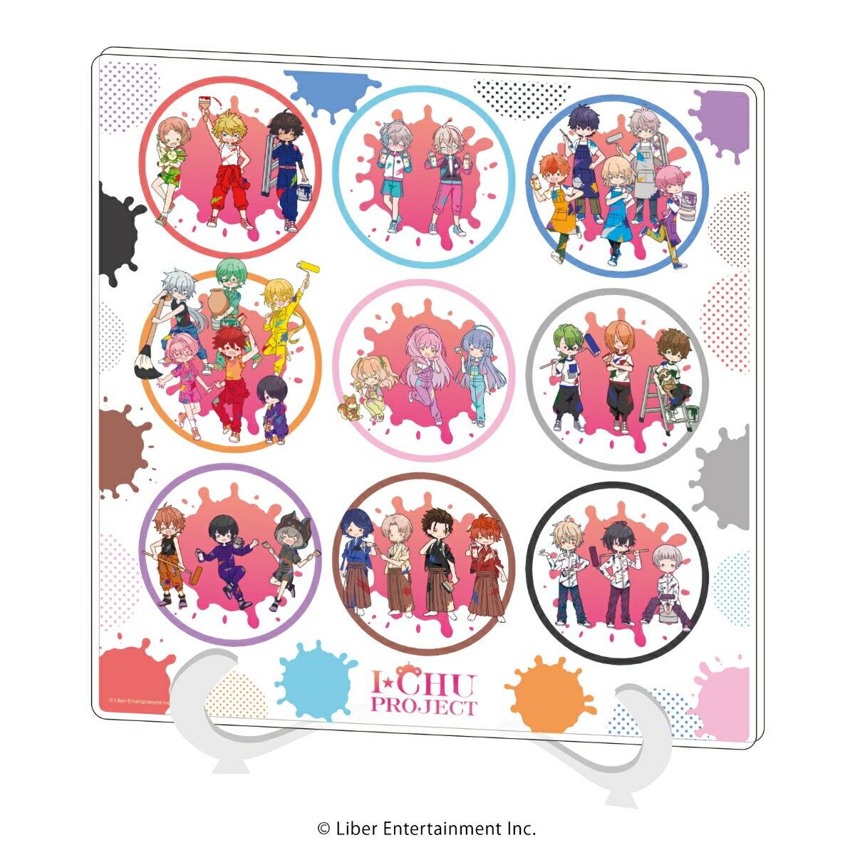 アクリルアートボード「I★CHU PROJECT」12/集合デザイン ペイントver.(POP Artイラスト)【グッズ】
