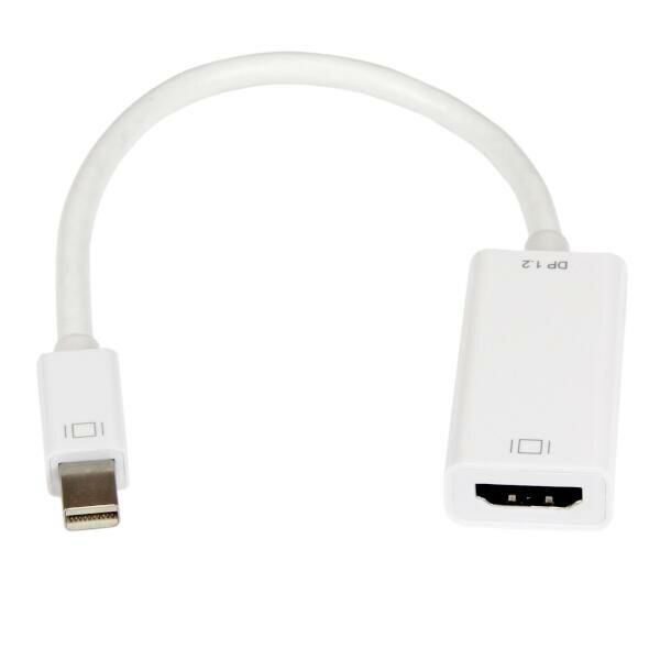 Mini DisplayPort - HDMI 変換アダプタ/mDP 1.2 - HDMI ビデオ変換/4K30Hz/ミニディスプレイポート - HDMI 映像コンバータ/ミニDP - HDMI アクティブアダプタ/ホワイト