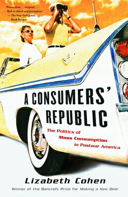 In this signal work of history, Bancroft Prize winner and Pulitzer Prize finalist Lizabeth Cohen shows how the pursuit of prosperity after World War II fueled our pervasive consumer mentality and transformed American life. 
Trumpeted as a means to promote the general welfare, mass consumption quickly outgrew its economic objectives and became synonymous with patriotism, social equality, and the American Dream. Material goods came to embody the promise of America, and the power of consumers to purchase everything from vacuum cleaners to convertibles gave rise to the power of citizens to purchase political influence and effect social change. Yet despite undeniable successes and unprecedented affluence, mass consumption also fostered economic inequality and the fracturing of society along gender, class, and racial lines. In charting the complex legacy of our "Consumers' Republic" Lizabeth Cohen has written a bold, encompassing, and profoundly influential book.