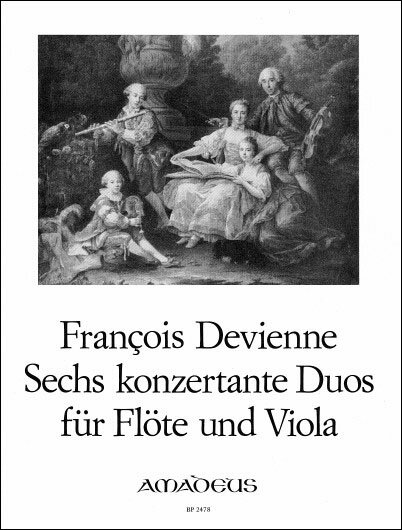 ドヴィエンヌ, Francois: フルートとビオラのための6つの協奏的二重奏曲 Op.5/Paeuler編: パート譜セット 