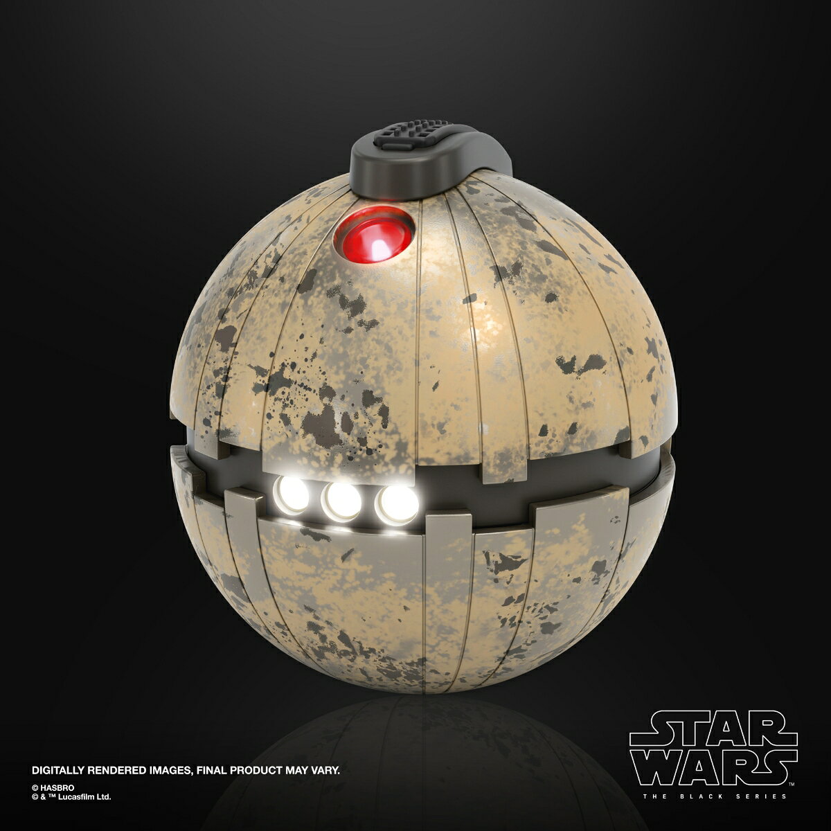 ■商品の主な特徴
【スター・ウォーズ／ジェダイの帰還】この公式ライセンス商品のなりきりアイテムは、エピソード 6 に出てくる手榴弾型兵器をモチーフに精巧に作り込んだデザインが特徴です
【2 種類の発光モード】上部ボタンを長押しすると、デトネーターのモードを通常モードと「ドロイドポッパー」モードに切り替えられます
【投げて起動】起爆準備が整ったデトネーターを投げると、パターン化された爆発音が起動します
【汚し塗装】映画でレイア・オーガナ姫が賞金稼ぎのブーシに変装し、ジャバの宮殿でこの武器を見せる場面を、緻密な塗装で再現しています
【最高のコレクションを築こう】スター・ウォーズ ブラックシリーズのなりきりアイテムは、スター・ウォーズの大人向けコスチュームコレクションの完成度を高める本格的な一品です。ブラックシリーズのヘルメットや Force FX Elite ライトセーバーなど、ラインナップされた他のアイテムもチェックしましょう（それぞれ別売り。売り切れの際はご容赦ください。）

■商品説明
ブラックシリーズのなりきりアイテムがあれば、スター・ウォーズ サーガの名シーンを新たな視点で描くことも、独自の物語を生み出すこともできます！このコレクション用ブラックシリーズアイテムは、根強い人気の旧三部作映画に登場するサーマル・デトネーターを忠実に再現しています。精緻な造形と装飾で作り込まれたこのプレミアムなアイテムは、スター・ウォーズの熱狂的ファンが愛する品質とリアリズムを体現しています。フォースと共にあらんことを！（追加の商品はそれぞれ別売り。売り切れの際はご容赦ください。）

スター・ウォーズ商品は、Hasbro が Lucasfilm Ltd. からライセンスを受けて製造しています
HASBRO および関連するすべての用語は Hasbro, Inc. の商標です。

セット内容：デトネーター、スタンド、取扱説明書。

対象年齢：14 歳以上。
警告：このおもちゃは、光に敏感な人がてんかん発作を起こす可能性のある「光の点滅」を発生させます。
警告：誤飲の恐れあり：この製品にはボタン電池またはコイン電池が含まれています。飲み込んだ場合、死亡または重傷を負う恐れがあります。ボタン電池またはコイン電池を飲み込むと、最短 2 時間で体内で化学反応による火傷を引き起こす可能性があります。新品および使用済みの電池は、幼い子供の手の届かないところに保管してください。誤って電池を飲み込んだり、体の内部に入ったりした疑いがある場合は、直ちに医師の診察を受けてください。
LR41 ボタン電池 3 個使用。電池別売。


(C)&(TM) Lucasfilm Ltd.
(C)2026 Hasbro. All Rights Reserved.【対象年齢】：8歳以上