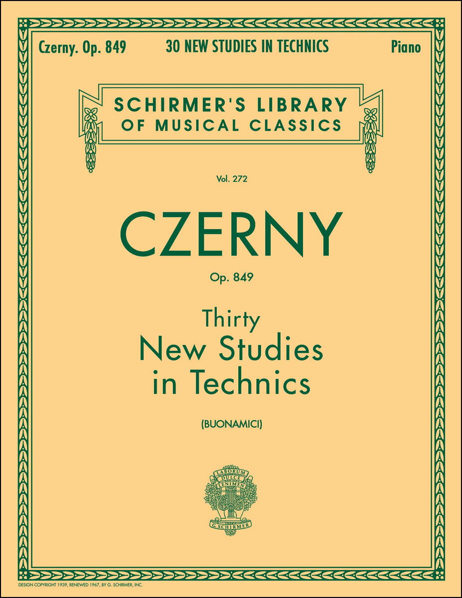【輸入楽譜】チェルニー(ツェルニー), Carl: 30番練習曲 Op.849/Buonamici編